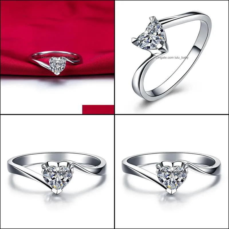 fashion versatile jewelry classic diamond rose love ring