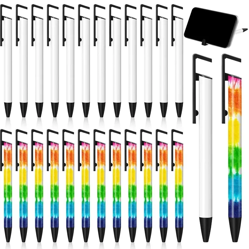 Blank white Sublimation Pens Heat Transfer Pen Sublimated Coat Aluminum Tube Body Full Printing Ballpoint Pen DIY Office Stationery study Supplies