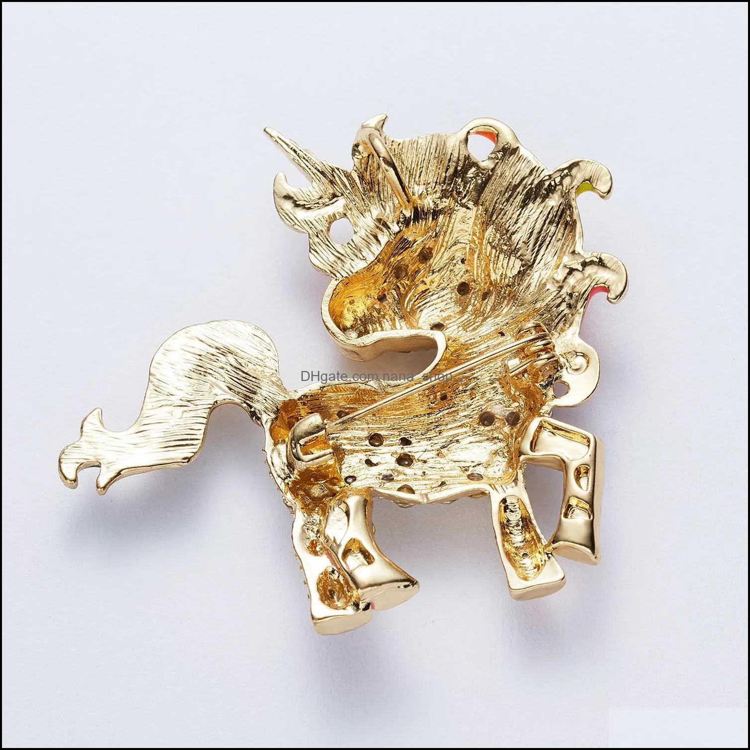Horse Brooch Women Rhinestone Pins Gifts Alloy Pin Brooches Party Coat Vintage Animal Jewelry