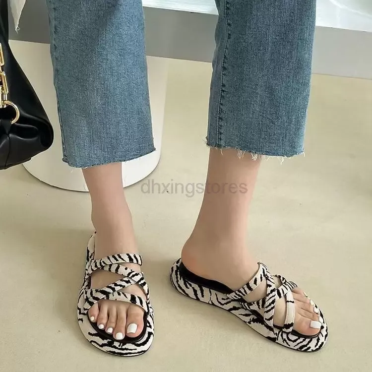 Sandals Slippers Sandals Studded Heel Sandals Rubber Slides Designer Injection Soft Leather The New 2022 Top Quality Full Size - LF