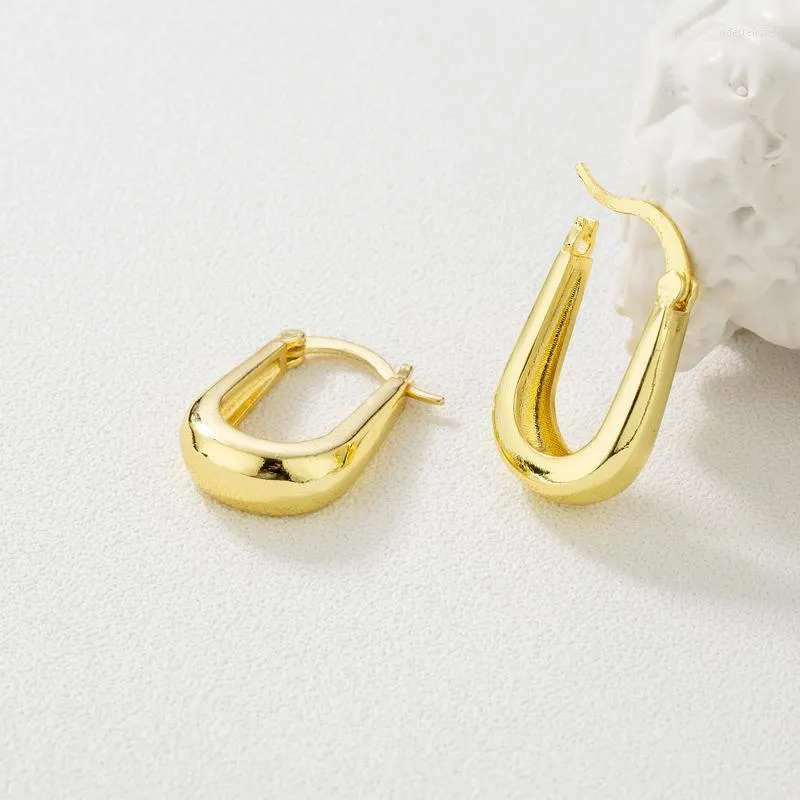 Hoop Huggie Fashion Classic Glossy Metal Temperament Earrings Geometric Oval Drop Earrings for Women Jewelry Gifthoop ODET22