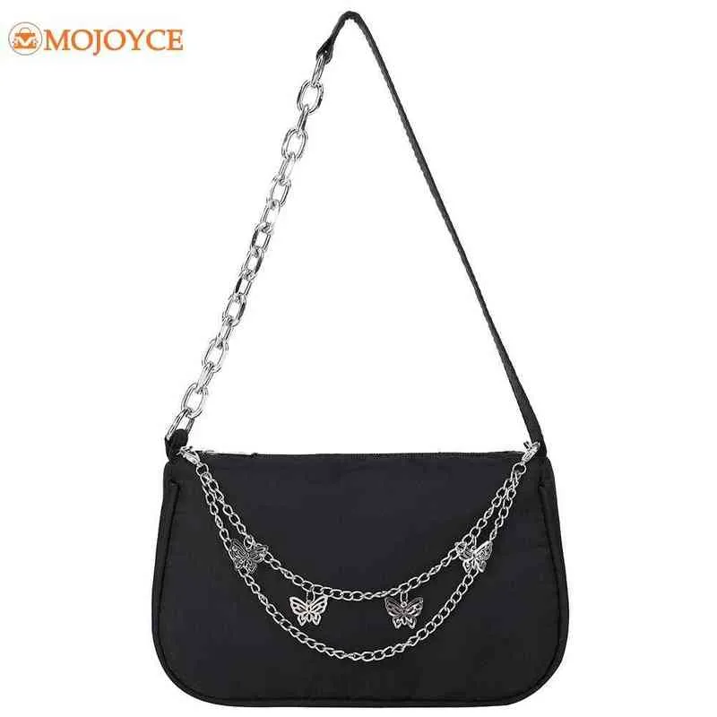 Evening Bag 's Trend 2022 Cheap High Quality Designer Handbags Butterfly Chain Shoulder Underarm Ladies Shopper Small Tote 220630