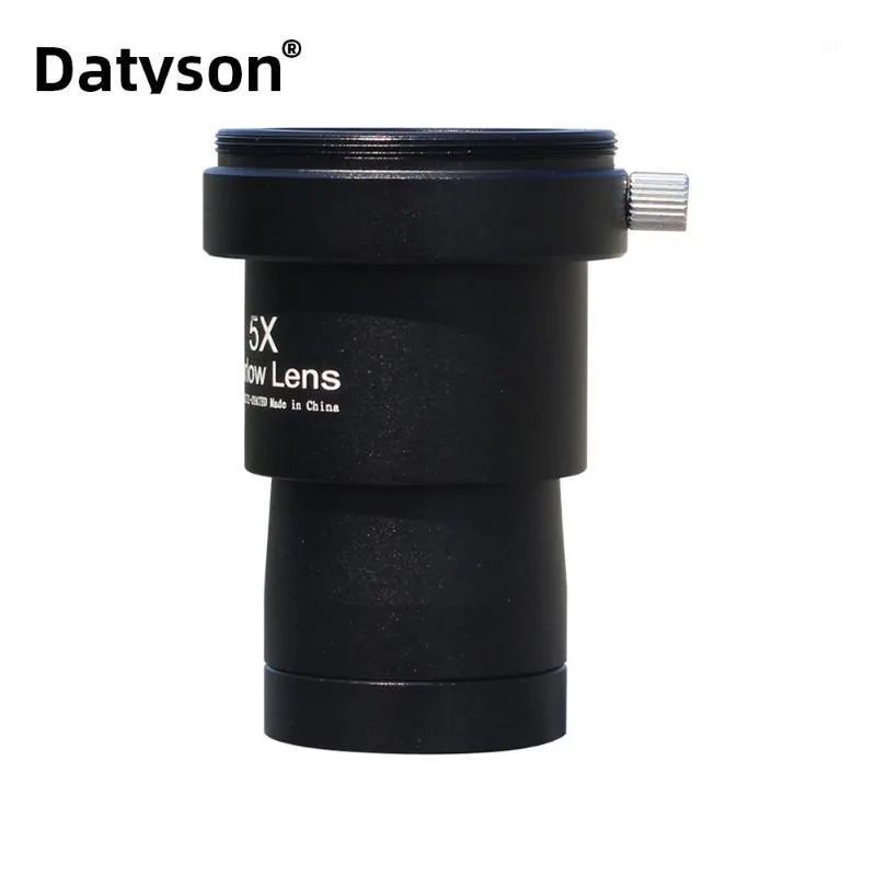 Teleskopkikare Datyson 1.25inch 5x Barlow Lens Extender Fullt belagd med tråd T2 M42x0.75mm M35 * 1mm för astronomiska tillbehör