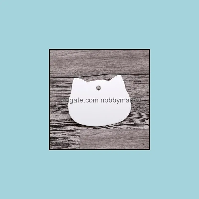 Packaging Label 100pcs/lot 6.5x5.5cm Cat Head Kraft /Black/White Paper Tags Wedding Gift Decorating Tag Can Custom Logo