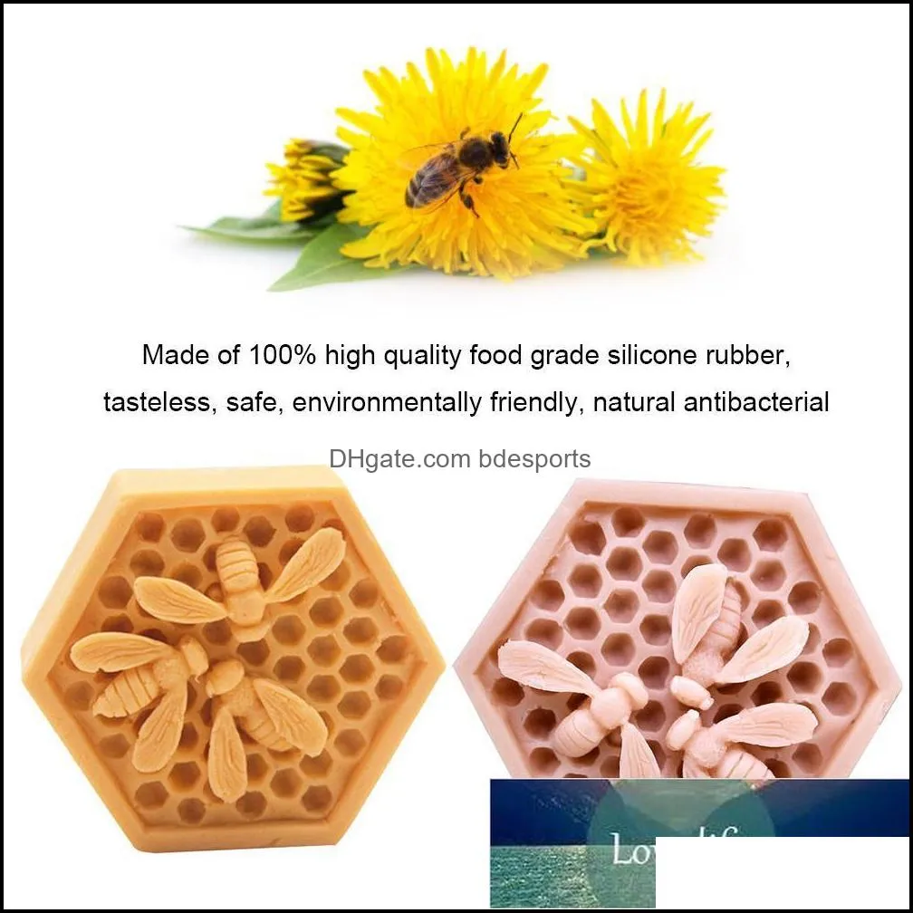 3D Bee Honeycomb Fondant Bakeware Molds Silicone Handmade Soap Molds Cake Decorating Tool Chocolate Pastry Dessert Muffin Mold