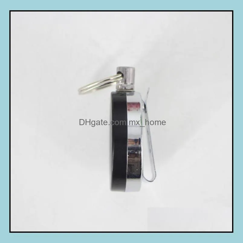 retractable metal card badge holder steel recoil ring belt clip pull key chain 1opg search  metal buckle gift sn2246