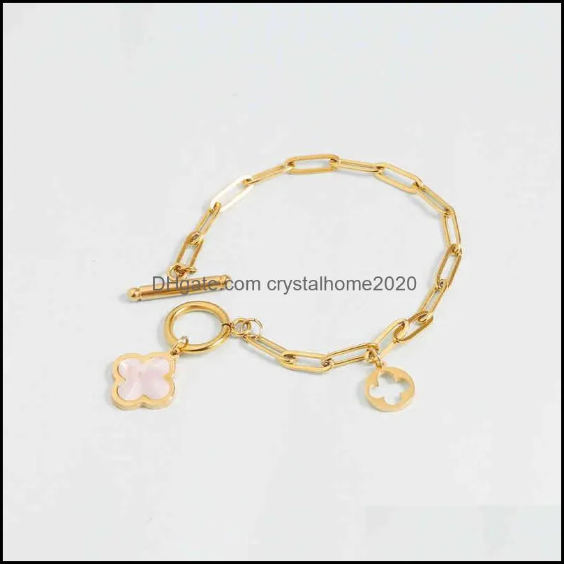 factory custom jewelry clover 14k 18k gold bracelet women bracelet custom bracelet,women jewelry,stainls steel bracelet