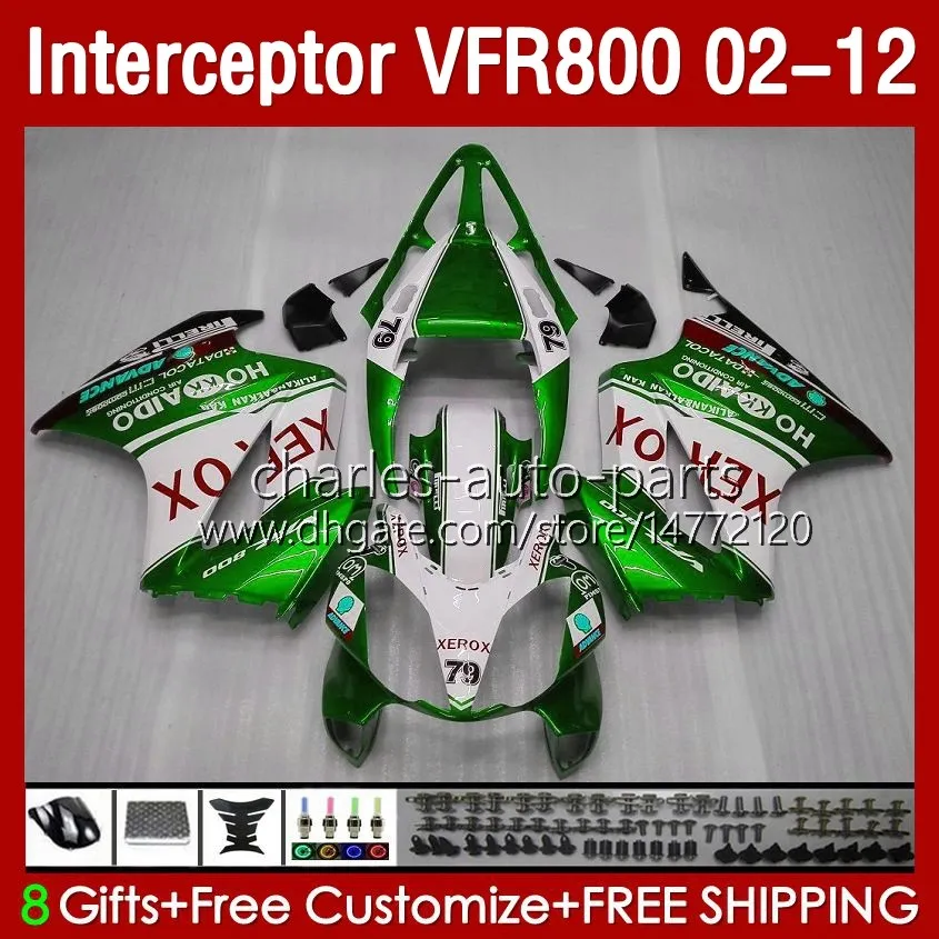 Cuerpo para HONDA Interceptor VFR 800RR 800 VFR800 RR CC VFR800RR 02 2002 2003 2004 2005 2006 2007 129No.130 800CC 02-12 Carrocería VFR-800 08 09 10 11 12 Carenado