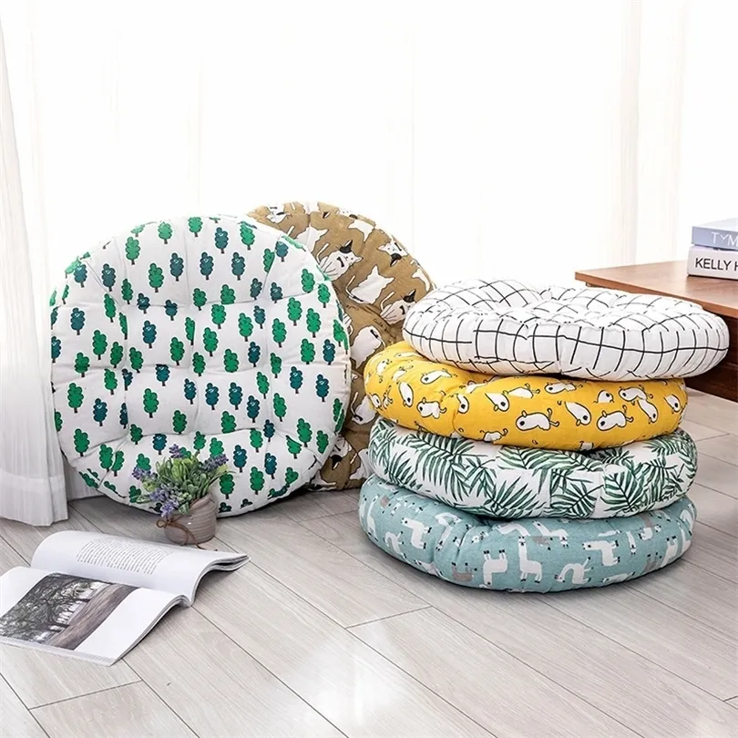 2 Size Chair Seat Round Cushion Modern Cotton Core Pad Garden Floor Cushions Home Car Sofa Tatami Seat Pillow Home Decoration 201009