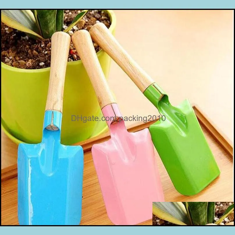 mini gardening shovel colorful metal small shovesl garden-spade hardware digging garden tools kids spade tool wll483