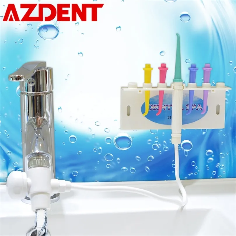 AZDENT Top SPA Dental Flosser Oral Irrigator Faucet Water Jet Floss Tooth Cleaner Replacement Nozzle Tips for Oral Teeth Whiten 220727
