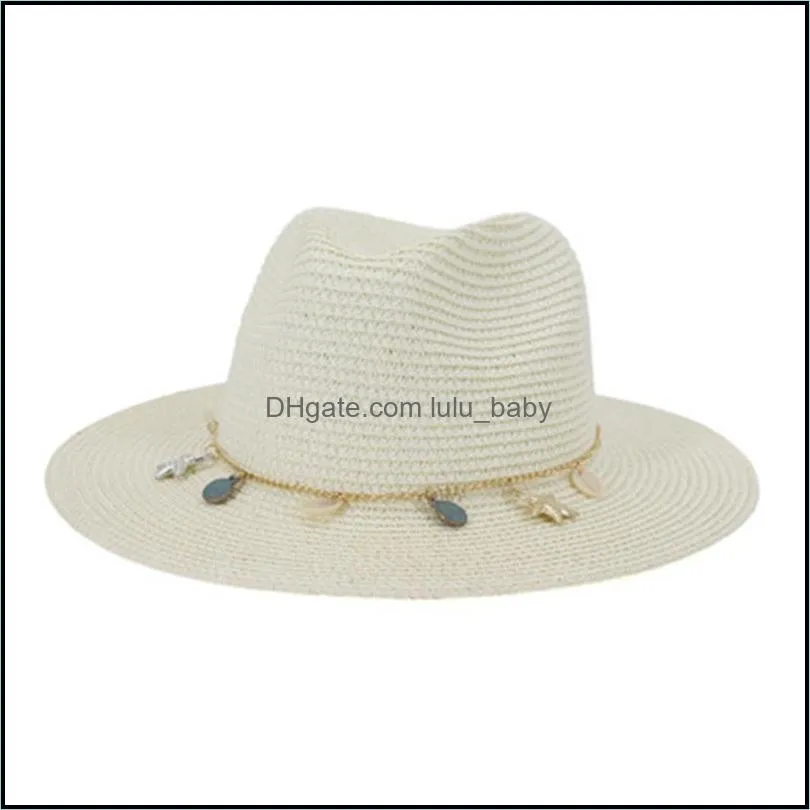 sun hats women summer spring wide brim chain band western  women hats outdoor beach travel casual women summer straw hats