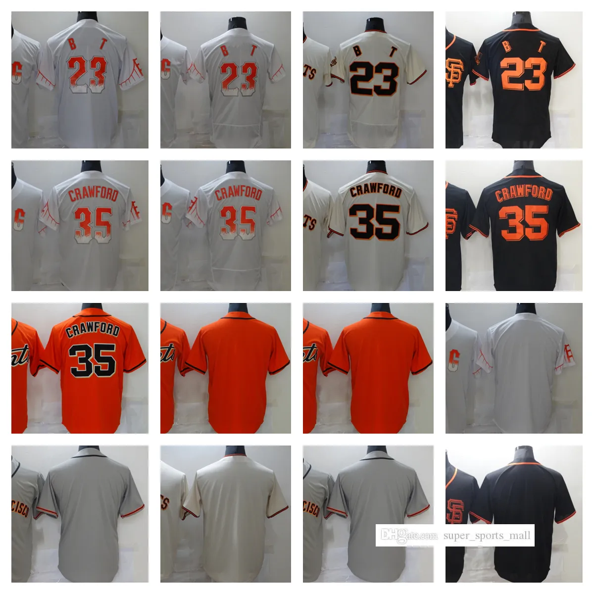 35 Brandon Crawford Baseball-Trikot 23 Kris 2022 New Jerseys Herren Damen Jugend Größe S--XXXL