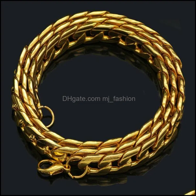cuban link chain necklace silver/gold chain for men jewelry corrente de prata masculina  mens necklace