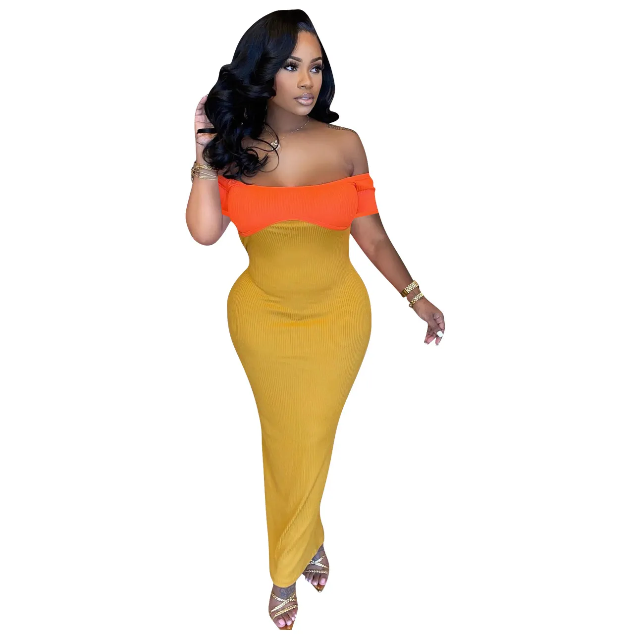 Yellow Bodycon Dresses Womens Long Knit Maxi Dress,... From Hengytrade,  $15.08 In Bulk | DHgate.Com