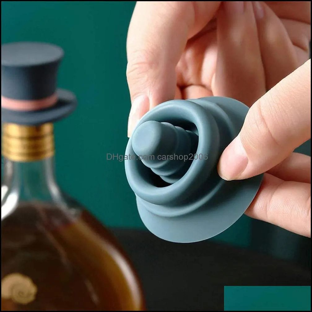 creative hat shape poker shape wine silicone wine stopper vacuum sealed reusable storage cap champagne kitchen bar tool