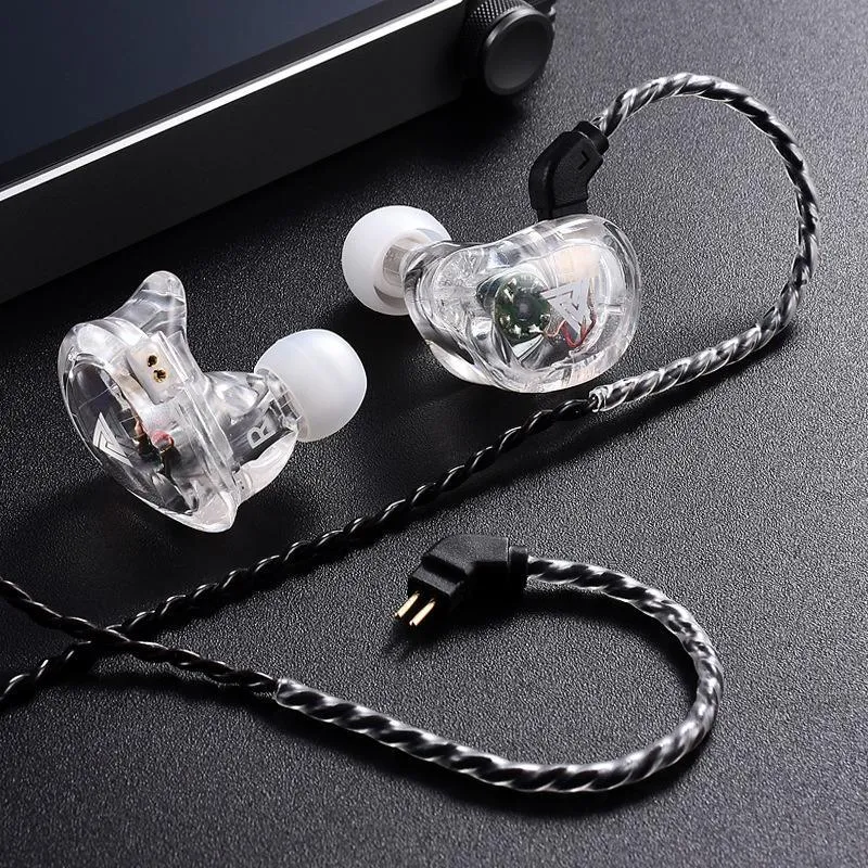 Headphones & Earphones Qkz VK1 Wired Headset Copper Driver HiFi Mobile Phone Heavy Bass In-ear Earphone IEM Gaming SportHeadphones Headphone