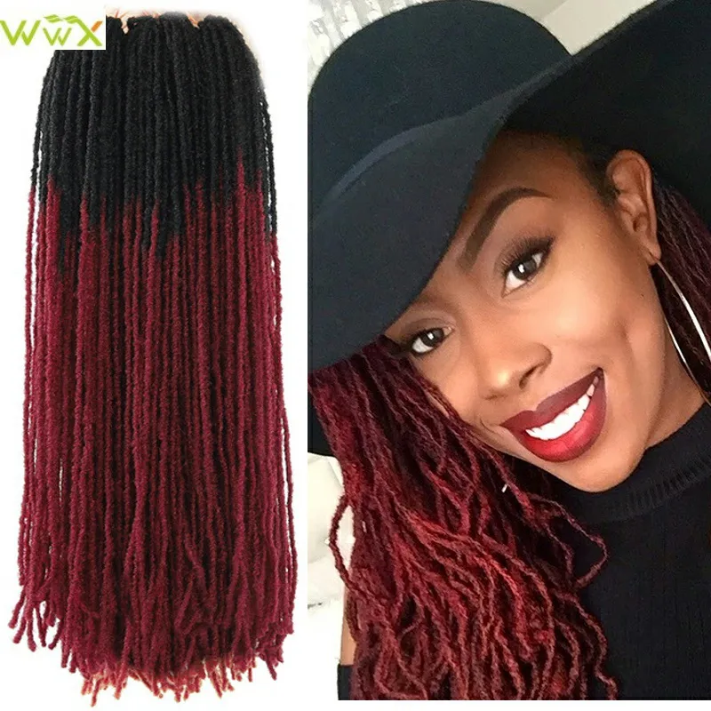 Faux Dreadlock Crochet Tresses Cheveux Dreadlocks Extensions de cheveux synthétiques