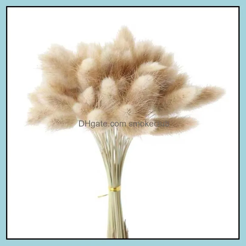 Decorative Flowers & Wreaths 30PCS/set Natural Dried Bouqet Arrangement In Vase Dog`s Tail Grass For Decoration DIY Wedding Home Wall