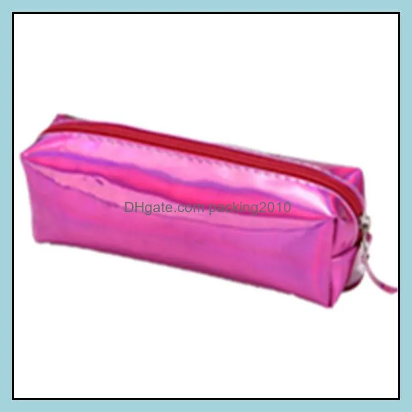 Pencil Cases Colorful Cylinder Laser Bag Student Supplies Waterproof Back To School Lovely Case Stationery Box Kawaii Cute