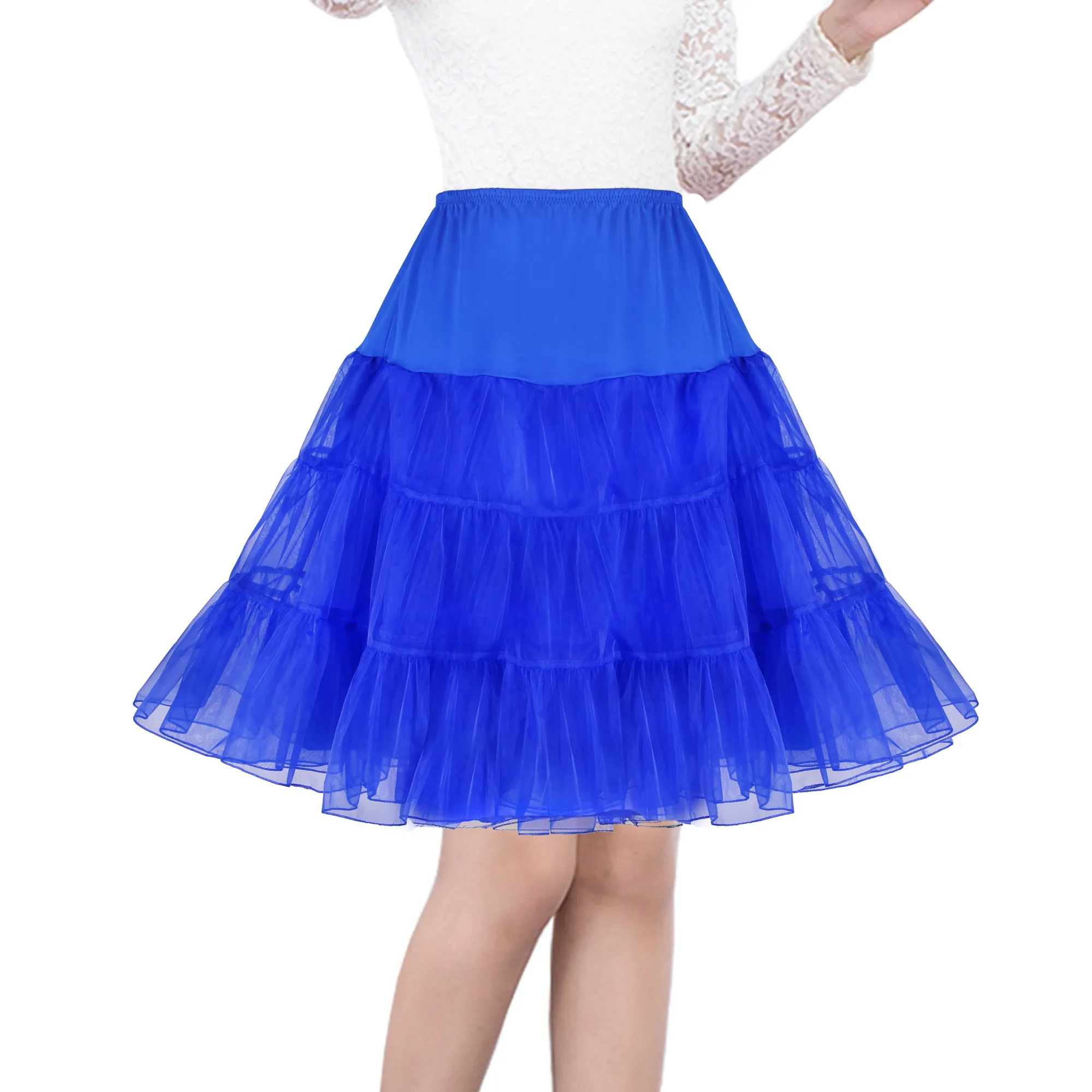 A-line Crinoline Skirt Tutu Puffy Plus Plusサイズの結婚式のペチコートオーガンザ2022ホットショートブライダルアンダースカートスリップ女性ブライダルアクセサリー