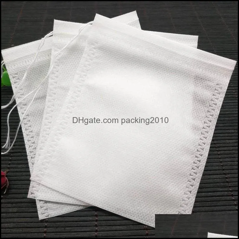 Fashion Hot Empty Teabags Tea Bags String Heal Seal Filter Paper Teabag 5.5 x 7CM for Herb Loose Tea WCW935