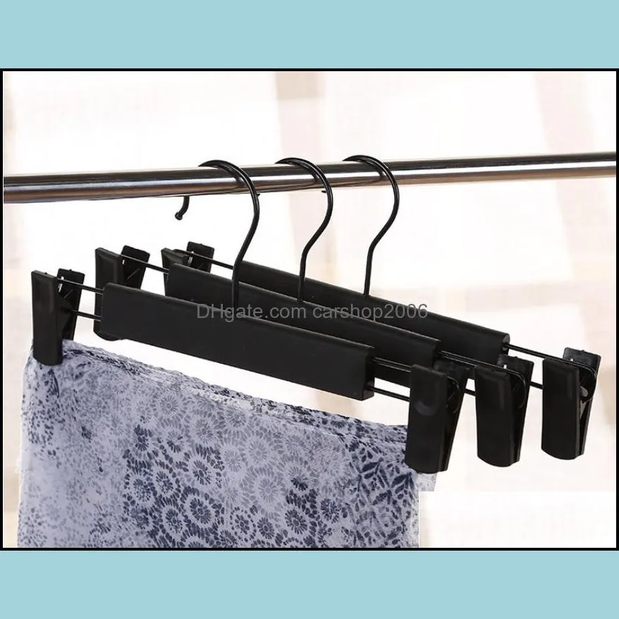 plastic black hanger for lingerie underwear anti-skidding clothing pants skirt clip hangers rack sn3572