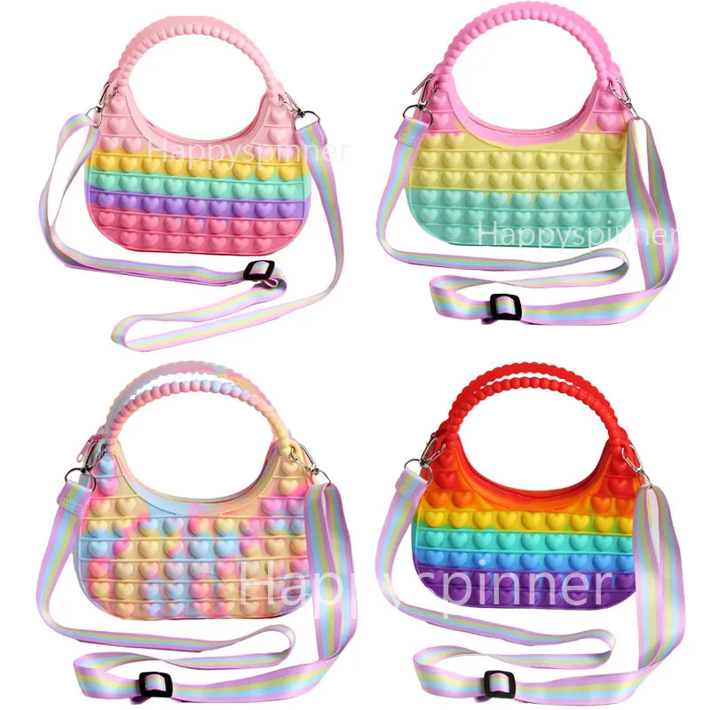 Brinquedo Fidget Bolsa Bolha para Descompressão Bolsas para Axilas Brinquedos para Alívio do Estresse Pop para Presente de Aniversário de Menina