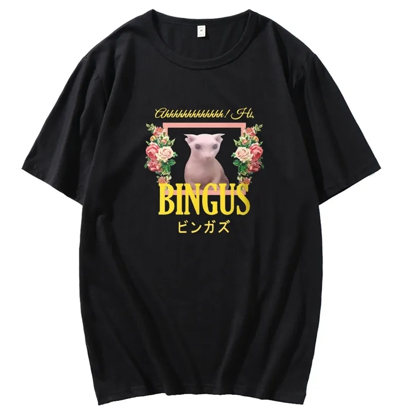 Bingus Floral Aesthetic Mens Tshirt 100% cotonTshirt rue imprimé chemise hommes été décontracté à manches courtes T-shirt hommes hauts 220610