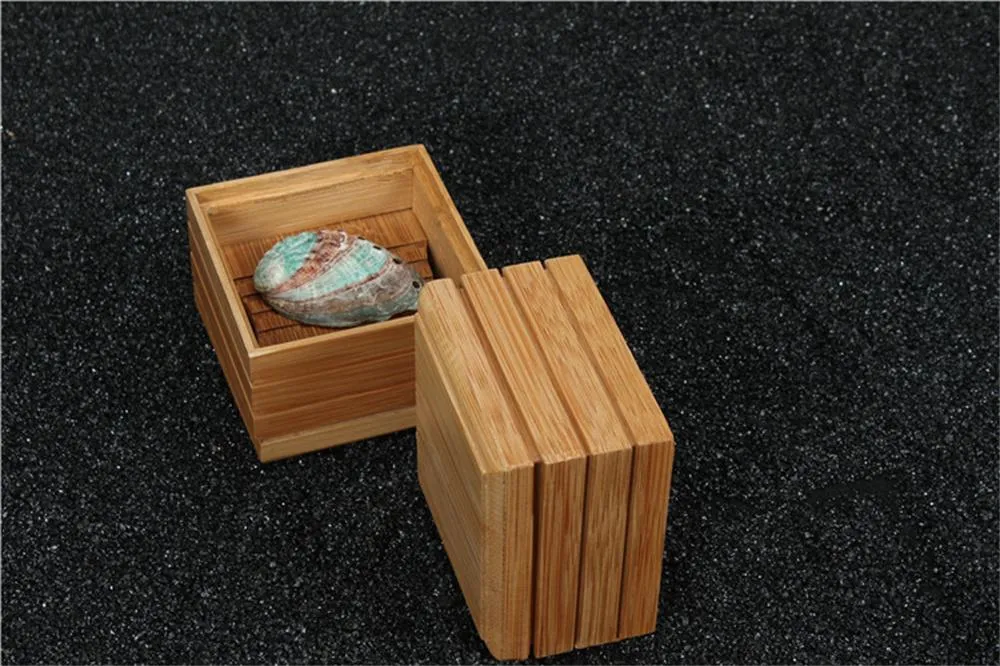 Wholesale Wood Soap Box, Bamboo Soap Dish Tray Holder Storage Rack Container Hand Craft Bathtub Shower for Bathroom KD