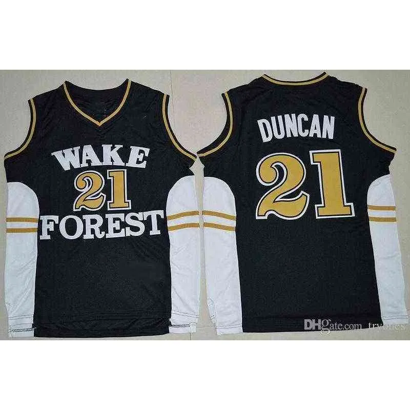 Wake Forest Demon Deacons College Basketball Jerseys Tim Duncan Chris Paul Shirts Cheap University Stitched Basketball Jersey S-XXL