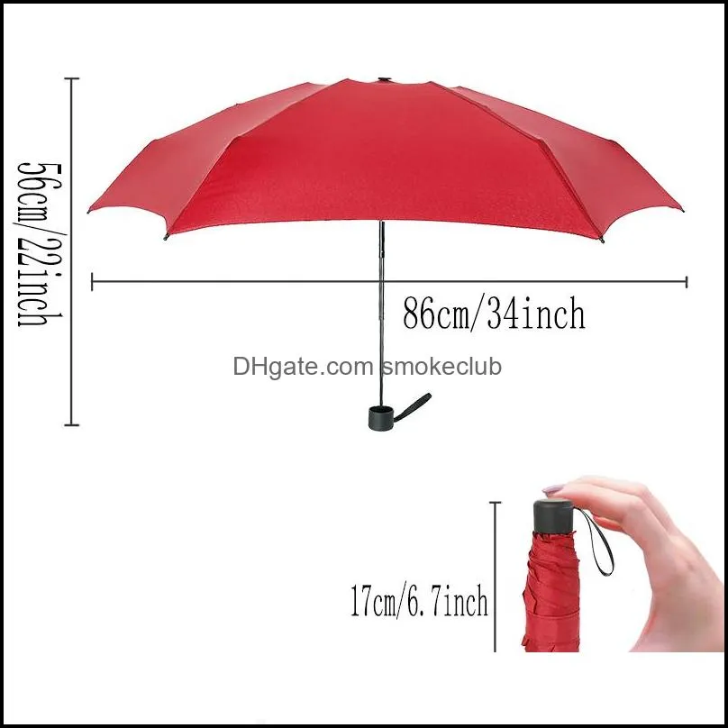 Mini Pocket Umbrella Women UV Small Umbrellas 180g Rain Waterproof Men Sun Parasol Convenient Girls Travel Parapluie Kid 220225