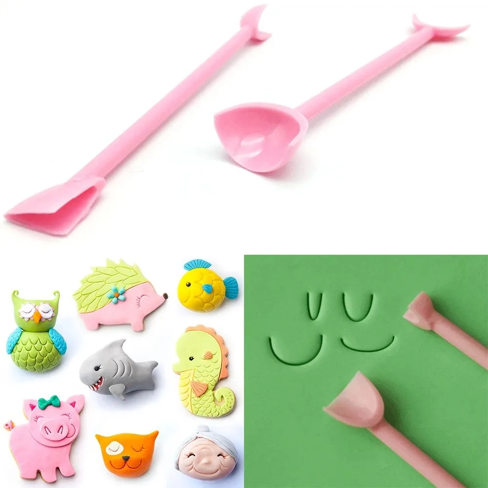 Outil de moule à œil mignon, coupe-Fondant en plastique, outils de décoration de gâteaux à faire soi-même, Sugarcraft 2 pièces