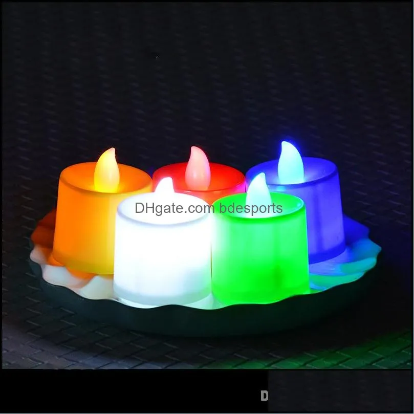 Multicolor Electronic Candle Light LED Simulation Candle Lights Birthday Wedding Flameless Flashing Candle Plastic Home Decoration BH1905