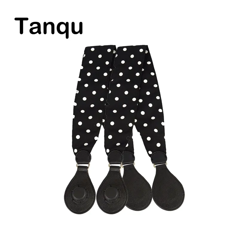 Tanqu 1 Paar weiche florale Stoffgriffe mit Drop-End für Bag O Bag Griffe für EVA Obag Handtaschen Damentaschen 210302