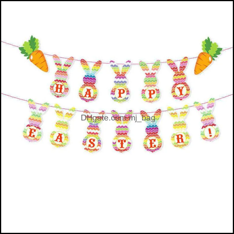 cute bunny rabbit banner garland kids baby shower birthday party bunting easter decor take photo tools photograph decoration vtmtl1586