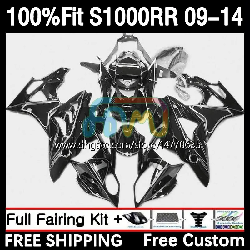 OEM FAIRINGS KIT FÖR BMW S 1000RR 1000 RR S1000-RR 09-14 2DH.58 S-1000RR S1000 RR 2009 2010 2011 2012 2013 2014 S1000RR 09 10 11 12 13 14 Injektion Mögel kropp Silver Black