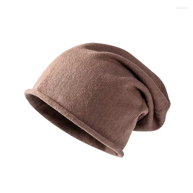 Czapki czapki/czaszki wełniana czapka solidne ciepłe kobiety moda swobodna unisex nagłówek na zewnątrz dzianinowy hiband maska ​​bonnet femme gorro 2022 Delm2