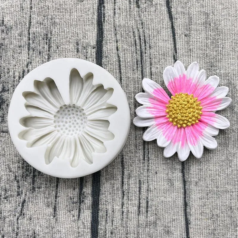 Moldes de cozimento Daisy Girassol Silicone Bolo Molde