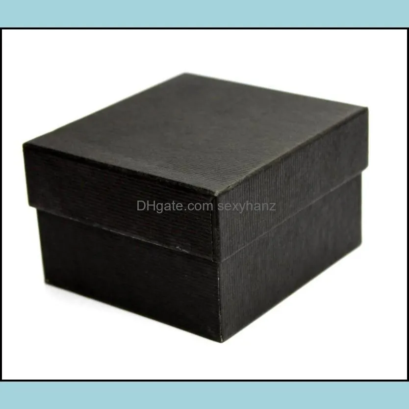 Fashion Watch boxes black red paper square watch case with pillow jewelry display box storage box free ship