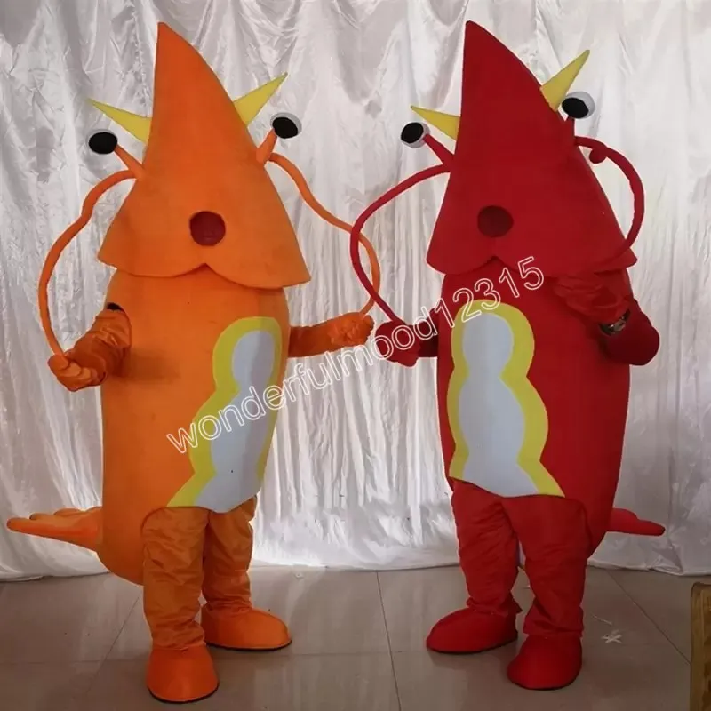 Lobster Mascot Costume Unisex Adult Cotton Broadcloth Full Sleeve ...