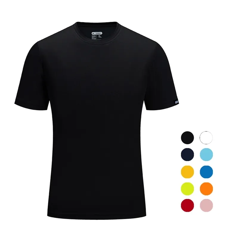 Marca di Brand Sanheng Summer Casual T-shirt da uomo T-shirt da uomo T-shirt sportiva Plus Size Sport Top respirabili a secco rapido 220414