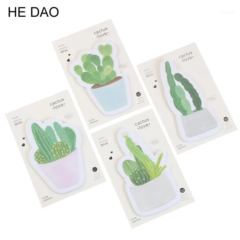 Pages/pack Fresh Cactus Love Memo Pad Sticky Notes Notebook Stationery Papelaria Escolar School Supplies1