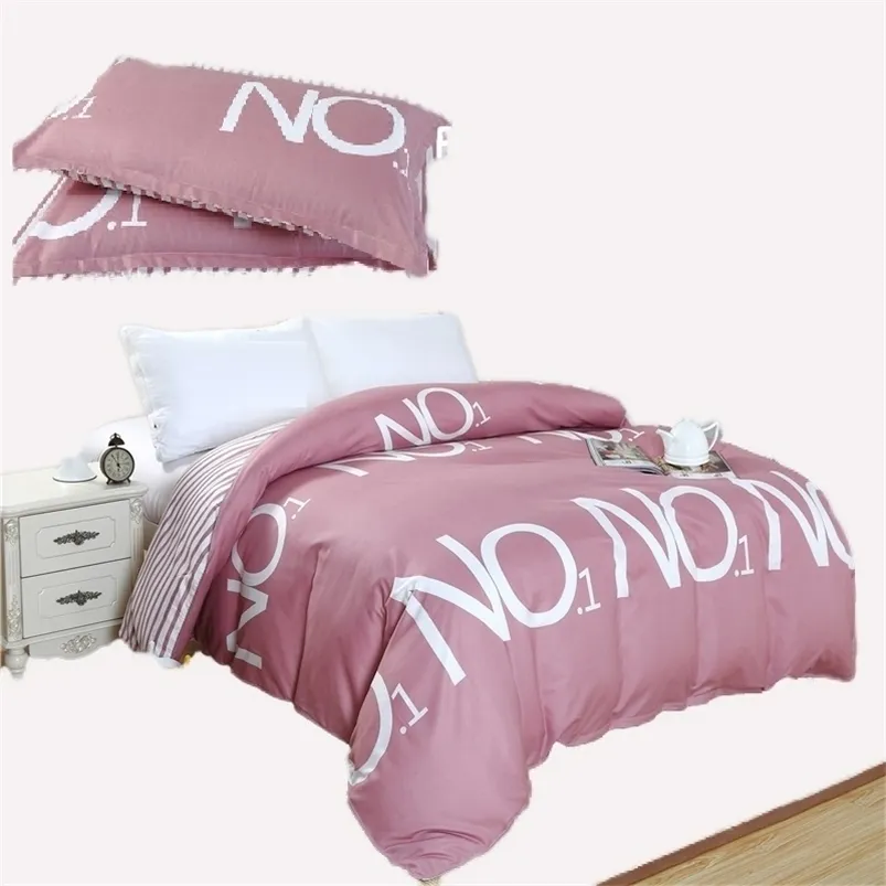 Tampa de edredon e travesseiros em casa conjuntos de roupas de cama de edredom single double Queen King Size LJ201015