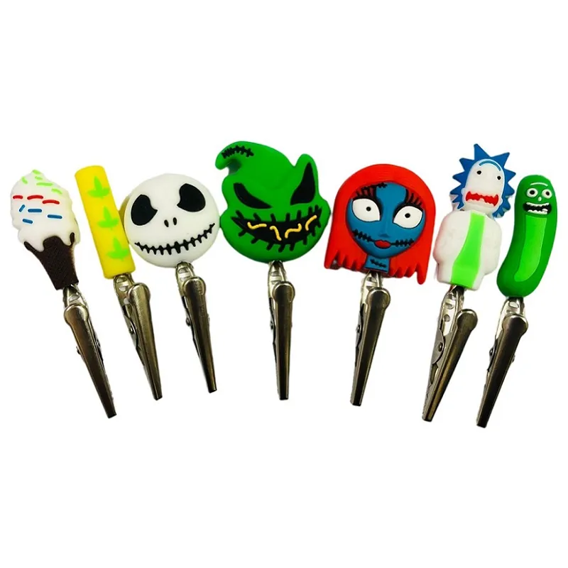 Silicone Cigarette Smoking Clip Rack Cartoon Cones Tobacco Holder  