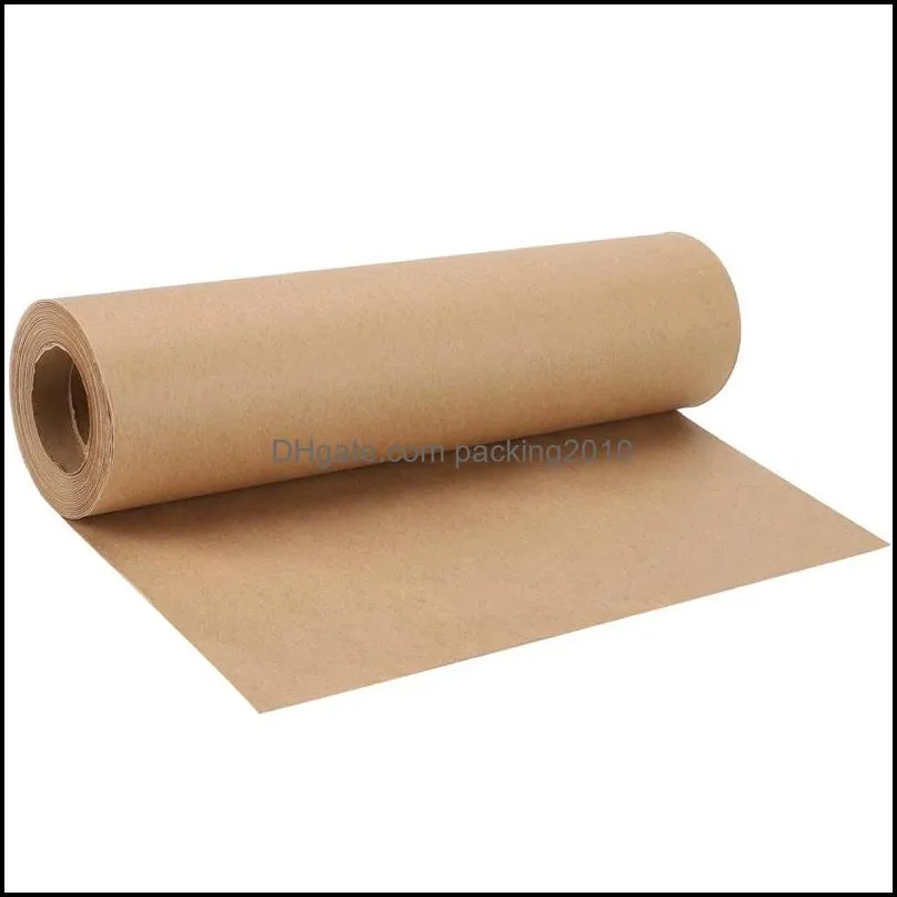 Brown Kraft Paper Roll 12 Inch x100 Feet Natural Recyclable Paper for Craft Gift Wrapping Packing Shipping JK2102XB