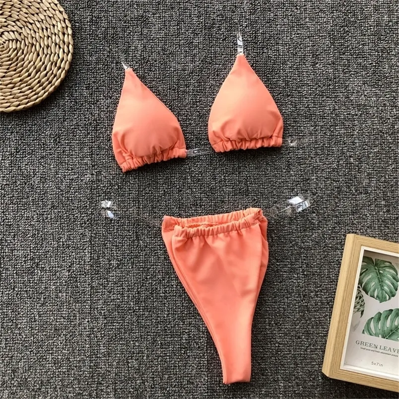 Omkagi mikro mayo kadınları seksi katı biquinis sıcak bikini set mayo plaj kıyafeti mayo maillot de bain femme 210319