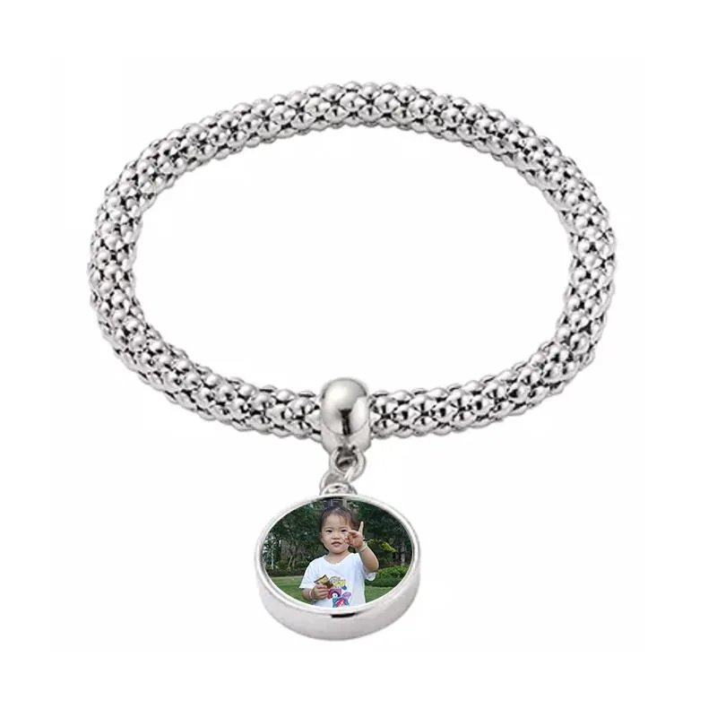 Sublimation Bracelet Mother`s Day Gift Festive Party Supplies Zinc Alloy Metal Custom Printing Blank Bracelet