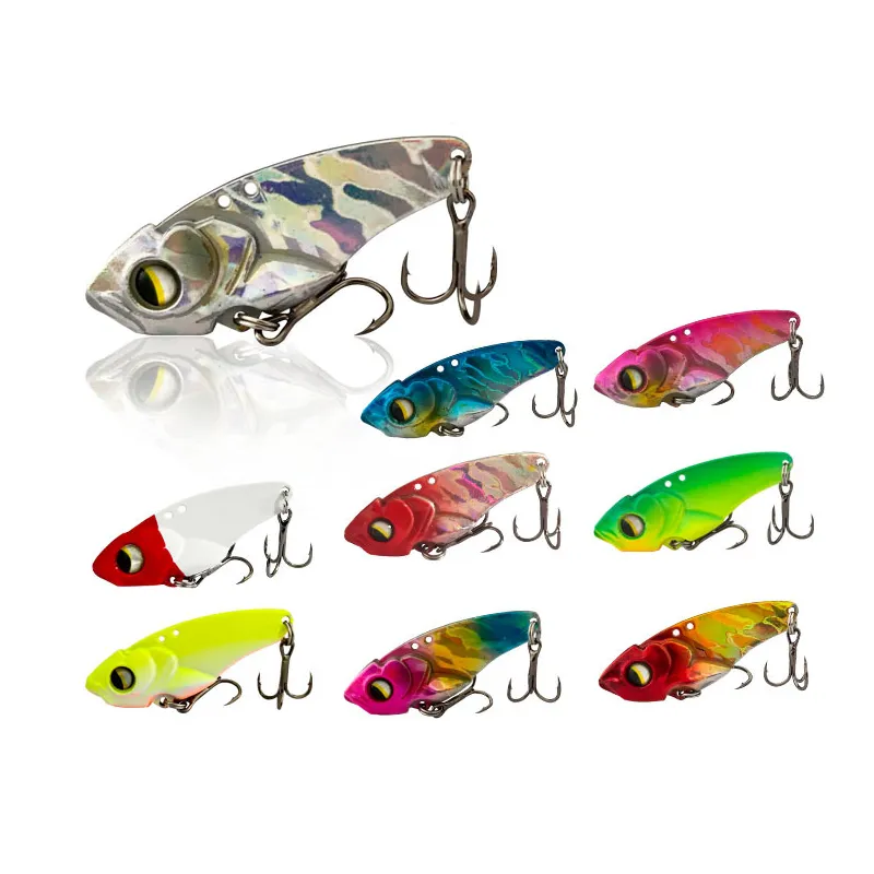 Metal Vib Blade Micro Fishing Lures Swivel Spinner Bait For Diving