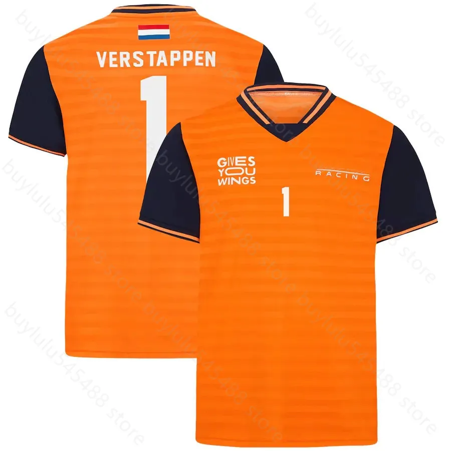 2023 F1 Team Racing Men's T -skjortor Drivrutinen Max Verstappen Sportswear With Leisure Summer Short Sleeve